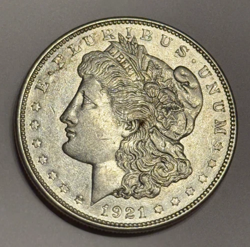 1921 D Morgan Silver Dollar (90% Silver) ~ AU/BU