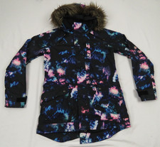 Burton White Collection Snowboard Dryride Charlie Tiedye Hooded Full Zip Jacket