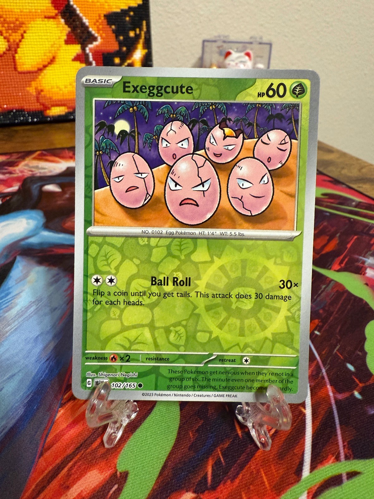 Pokemon Exeggcute 102/165 Reverse Holo Common TCG 2023 151 Card