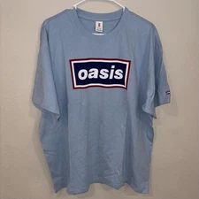 Oasis Retro Style Levi’s T Shirt - Light Blue Size XL New