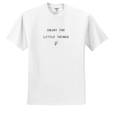 3dRose, ENJOY THE LITTLE THINGS ICE CREAM CONE, T-Shirt
