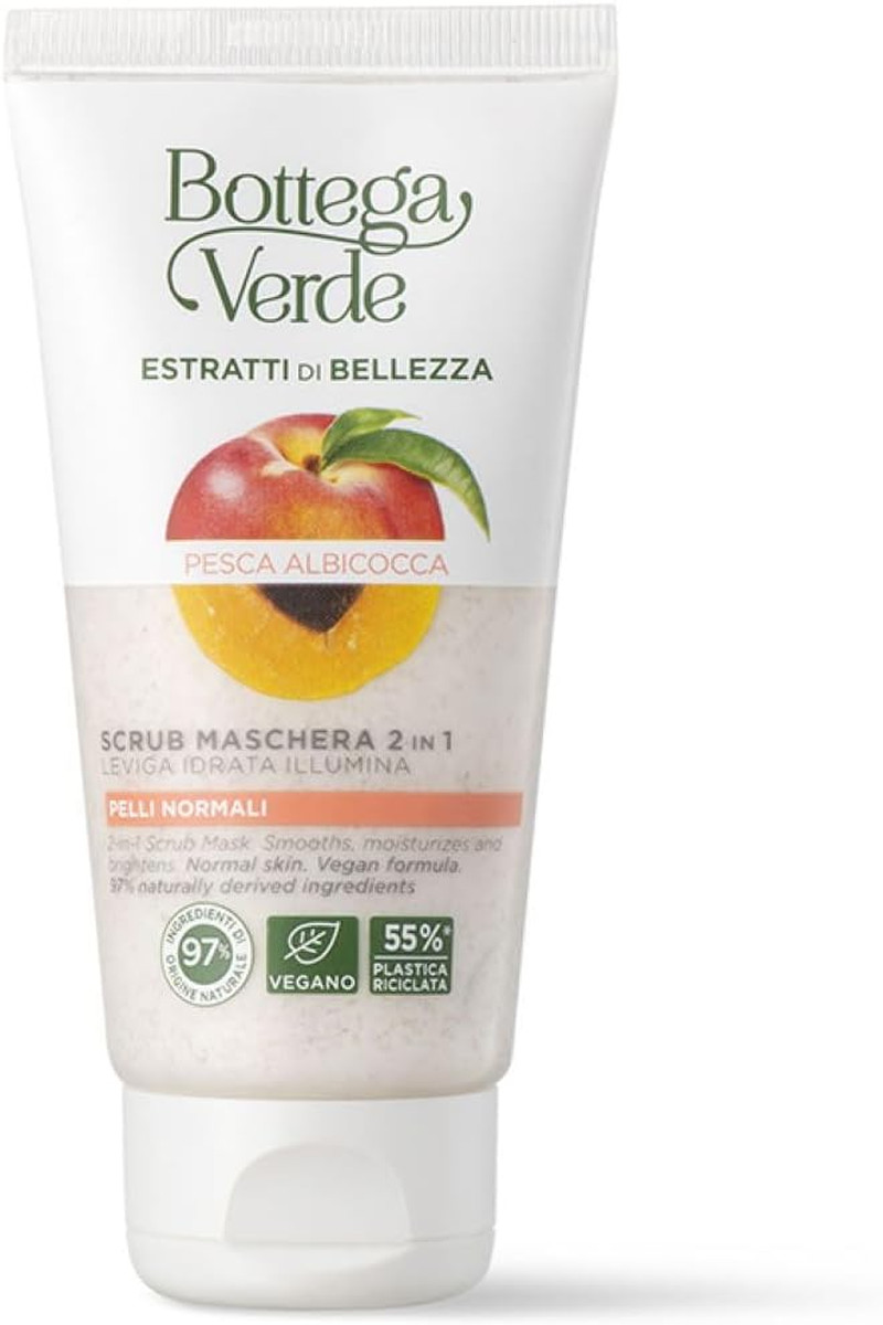 - Scrub Maschera 2 in 1, 75 Ml, Con Pesca E Albicocca, Trattamento Levigante, Id
