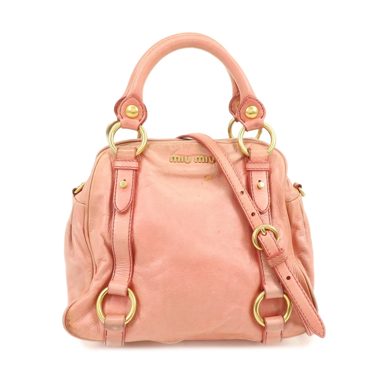 Pink Leather Exterior Miu Miu Bags & Handbags for Women for sale