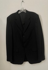 PRADA black smooth wool 3 button jacket~40 R~US~50 R~ITALY~NWOT~NICE
