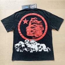 hellstar Black Skull Graphic Cotton Mens Crew...