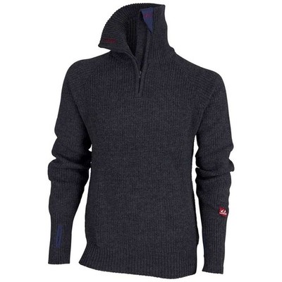 Ulvang Rav Pullover 100% Wolle  Reißverschluss Grau Gr. M Unisex