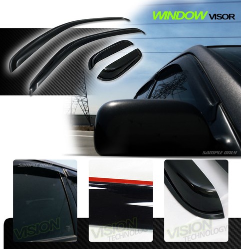 For 95-04 Toyota Tacoma Extended Rain/Wind Guard Shade Deflector Window Visor 4P - Picture 2 of 2