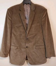 Saddlebred Sport Coat Blazer Men 46L Brown Corduroy Jacket Professor