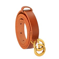 Gucci Brown 100 Leather GG Marmont Thin Belt US 40 IT 100