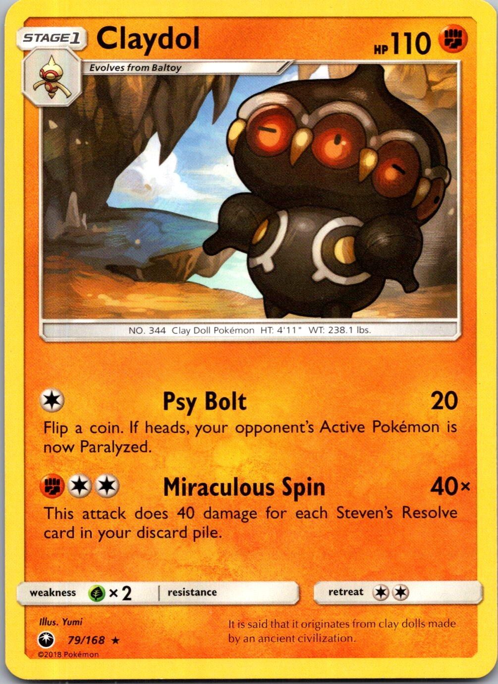 Claydol 79/168 R Celestial Storm Pokemon Near Mint