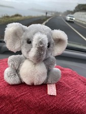 R.DAKIN Vtg 1978  Elephant Plush Stuffed Animal  Size 5  Gray/White EUC