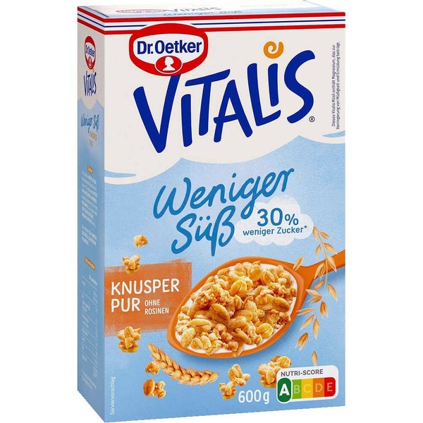 Dr. Oetker Vitalis Knusper Pur Weniger Süß MüSli 600,0 G, 1 St.-image
