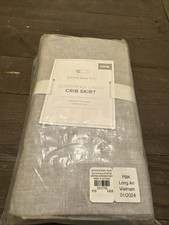 Pottery Barn Kids European Linen Crib Fitted Sheet 27.5" wide x 52" long