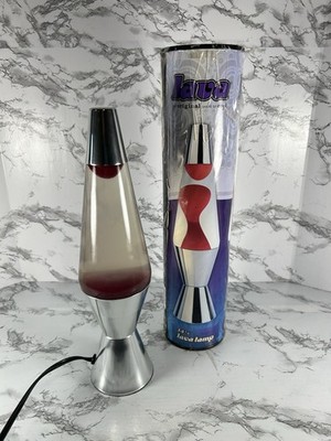 Lava Lite The Original Lamp 14 1/2 Inch 2009 Red Wax Clear Liquid