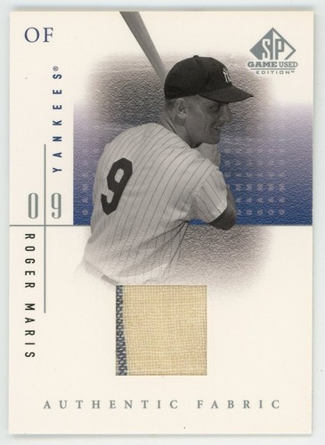 2001 Roger Maris SP GAME USED AUTHENTIC FABRIC JERSEY #RM Pinstripe Yankees MINT