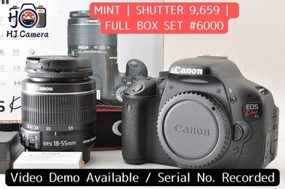[MINT 9K Shutter] Canon EOS Kiss X5 T3i w/ 18-55mm IS II Lens Kit Box Japan