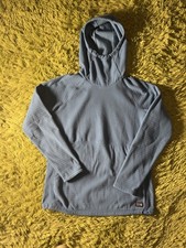 NWOT Mountain Hardwear Women's Medium Blue Micro Grid Fleece Pullover Hiking  