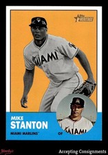 2012 Topps Heritage Black & White #483 Mike Stanton SP MARLINS