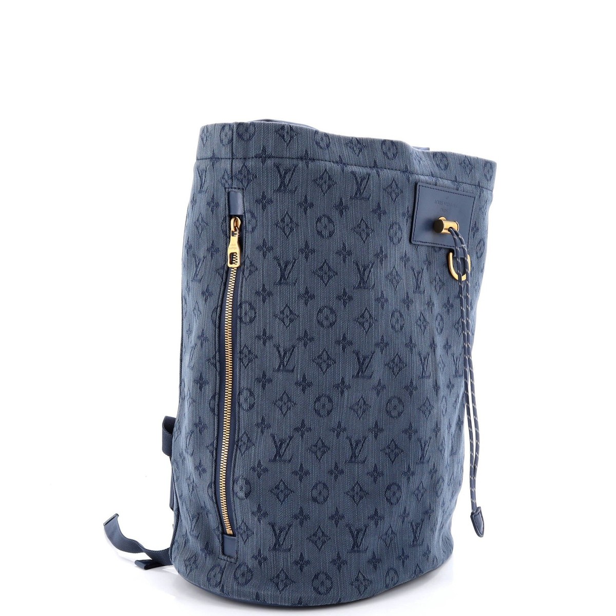 Louis Vuitton Monogram Denim Chalk Backpack Louis Vuitton Blue Denim Monogram Chalk Backpack – Savonches main image 2