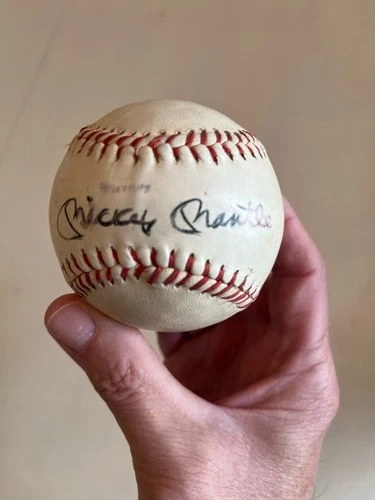 Mickey Mantle Signed Corpus Christi Seagulls Baseball 1977