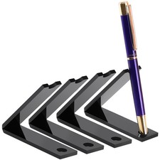 4 Pieces Acrylic Pen Holder Display Stand Black Makeup Brush Rack Organizer Blac
