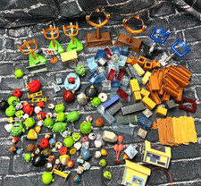Huge Lot of 163 MISC PIECES of Angry Birds Items Launchers, Blocks Star Wars
