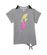 Appaman Girls Lightning Bolt Unicorn Tee Charcoal