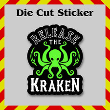 Release the Kraken Waterproof Gloss Vinyl Sticker Decal - Water Bottles/Laptops