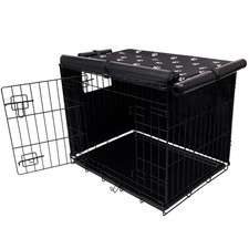 Pet Prime Dog Crate Cover Indoor/Outdoor 600D Oxford Fabric Windproof 24-48" XL