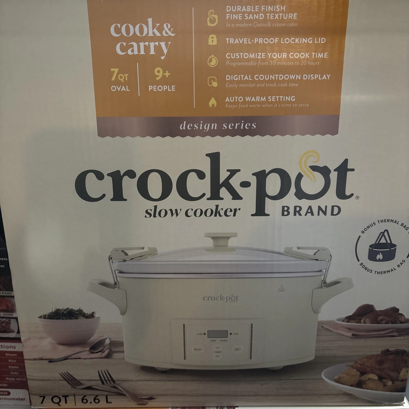 Crock Pot Design Series 7 Quart Cook Carry Slow Cooker Digital Locking Lid
Opens in a new window or