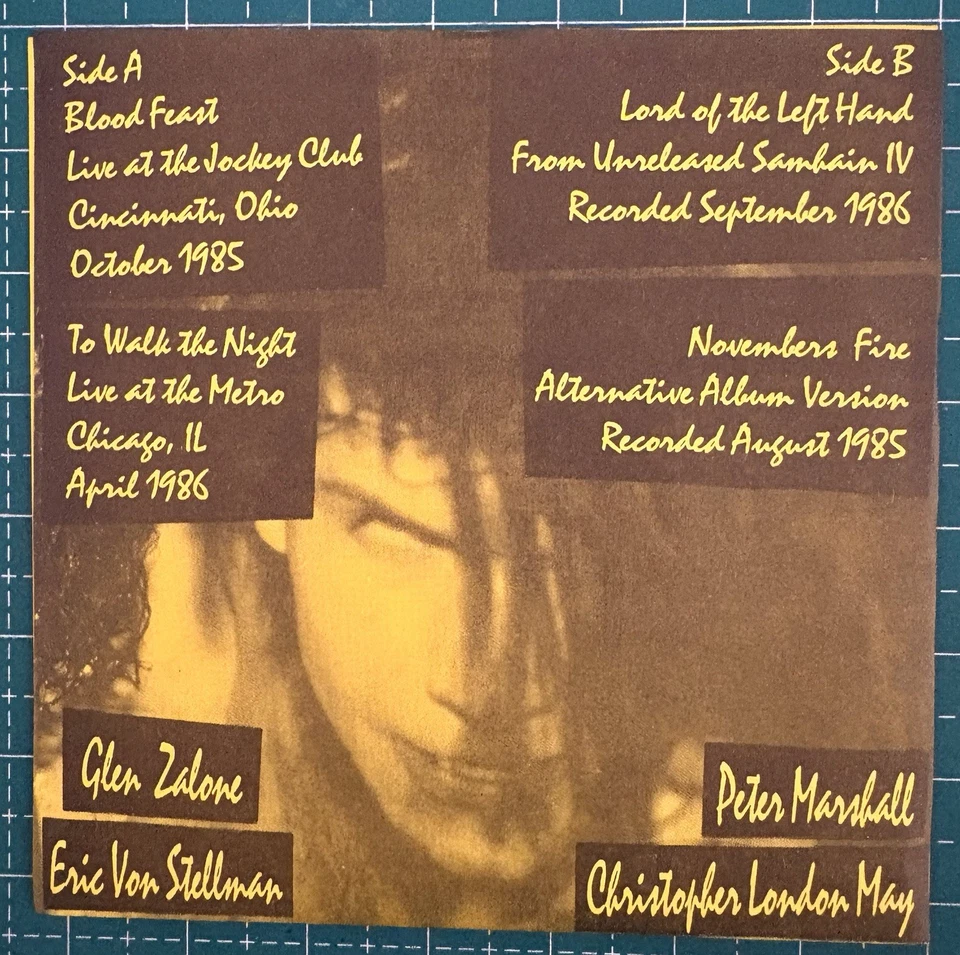 Samhain Last Gasp Live And Demos 85-86 45 1994 Original Press Misfits Danzig - Image 2 of 4