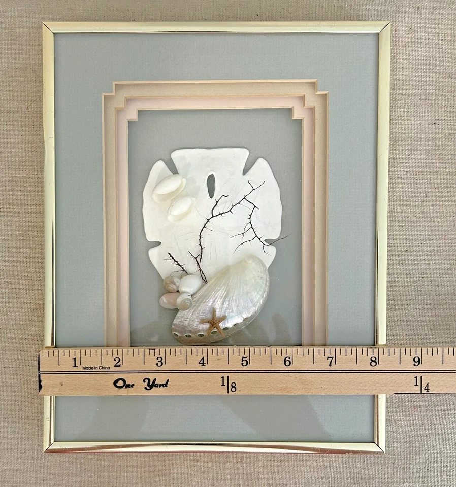 SEASHELL SHADOWBOX FRAMED ART WALL HANGINGS - Image 4 of 4