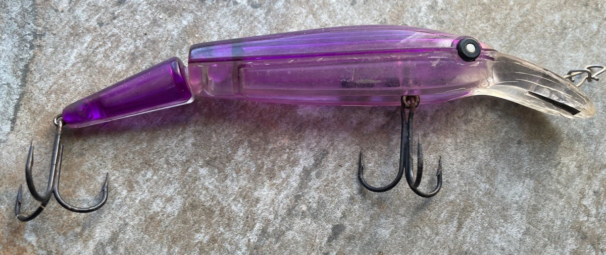 Leurre de pêche vintage Rebel Minnow flottant finition G ombre 3,5 Jerkbait/Sti