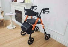 Walkers for Seniors, Rollator Walker with SeatSupports 330lb, 8" Big Wheels-used