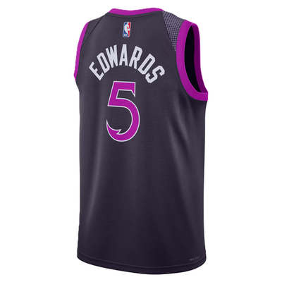Minnesota Timberwolves Purple City Edition Jersey Edwards #5