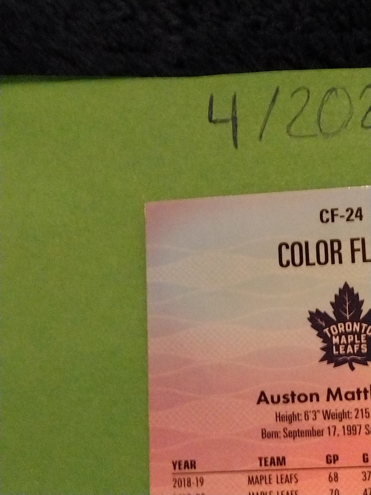 2023-24 Upper Deck Allure - Color Flow Auston Matthews #CF-24 Red Orange view 6