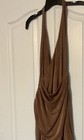NEW jluxlabel Beige  Halter Jumpsuit Women's Size M Layered Tummy Slimming Lined — photo 3