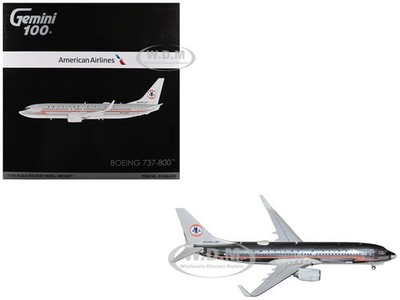 BOEING 737-800 AIRCRAFT ''AMERICAN AIRLINES'' 1/100 DIECAST BY GEMINIJETS G1AAL002