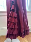 Belle Poque Size S Burgundy Lace-Up Maxi Skirt Victorian Gothic Steampunk Corset — photo 5