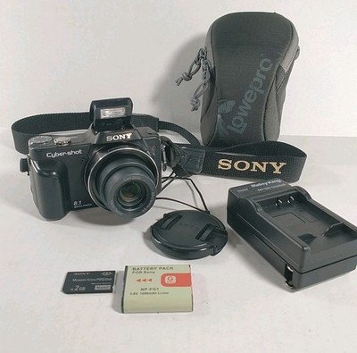 Sony Cybershot DSC-H10 8.1MP Digital Camera+ Battery Card Charger & Case Tested 