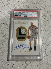 2016 PANINI FLAWLESS SIG PRIME MATERIALS GOLD MANU GINOBILI 8/10 PSA 9 AUTO