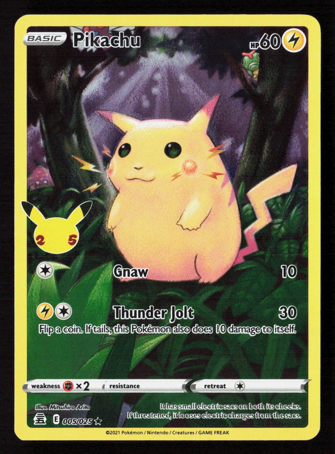 Pokemon PIKACHU 005/025 CELEBRATIONS Holo