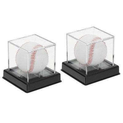 2 Stk. Acryl Baseball Display Case mit Standfuß für Ausstellung