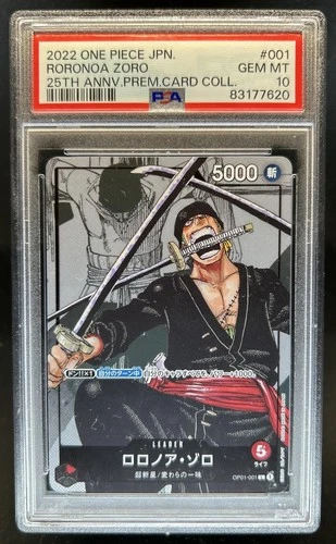 2022 One Piece Premium Card 25th Roronoa Zoro Promos Japanese #OP01-001 PSA 10
