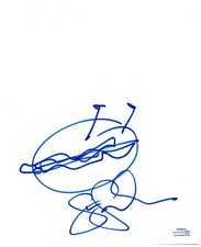 Gina Gershon Signed Autographed Hamburger Drawing Sketch Photo ACOA