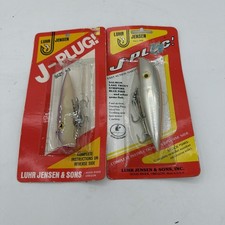 Luhr Jensen Original J Plug Lot Of (2)  #4- Silver Plate # 3 Glo Purple Bk  New