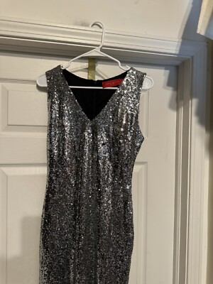 Akira Chicago Red Label Silver Sequin Dress Women's Size Large Floor Length | eBay Akira Chicago Red Label Silver Sequin Dress Women's Size Large Floor Length | eBay