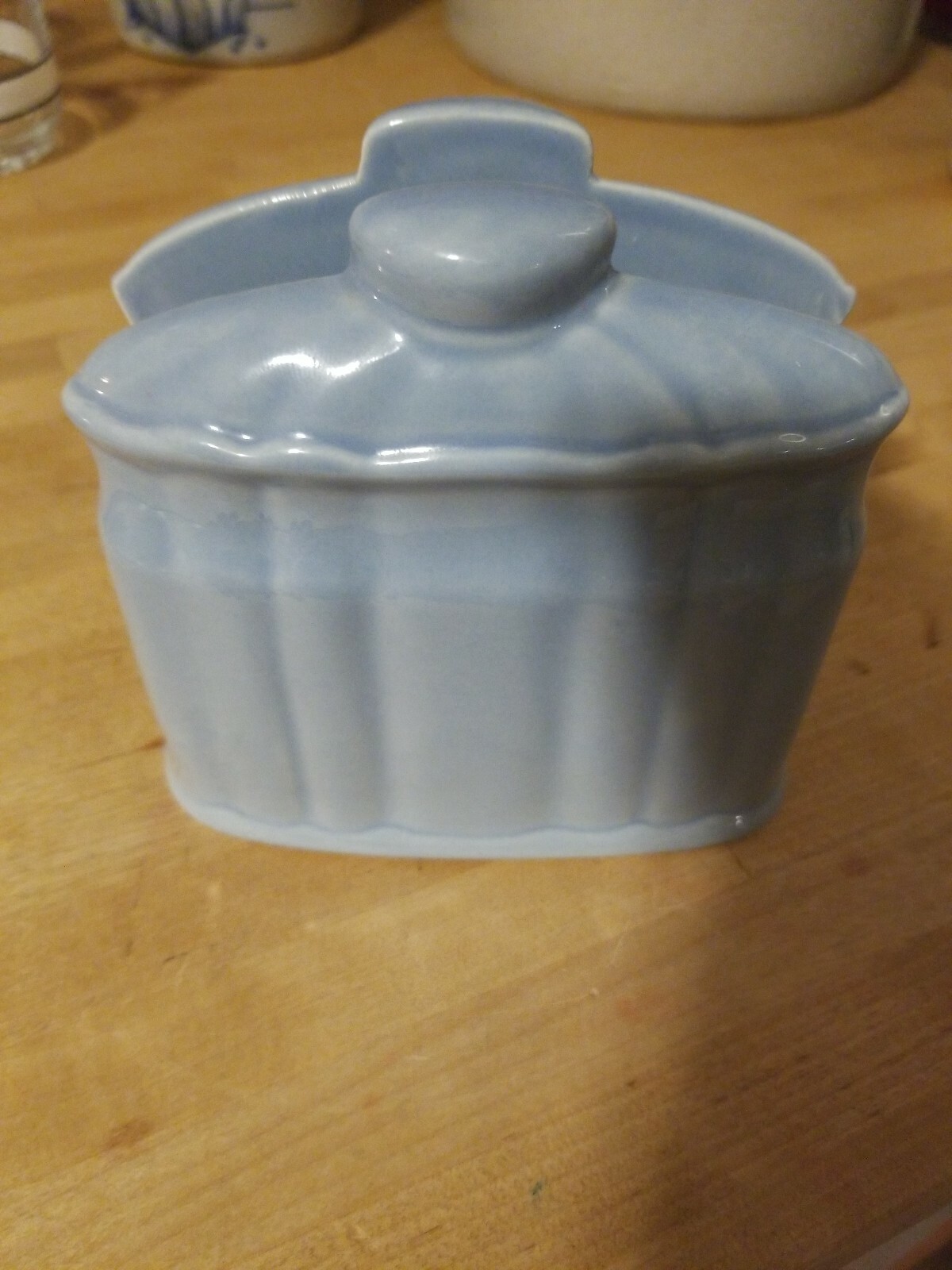 Vintage trenditions ceramic light blue napkin holder eBay