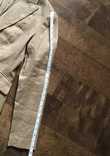Giacca di lino leggera donna Kenneth Cole marrone/crema taglia 8 - Foto 6 di 10