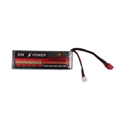 2Stück 2600mAh 7,4V 25C LiPo-Akku mit T-Stecker für WLTOYS 1/14 144001 RC Auto - Bild 3 von 7